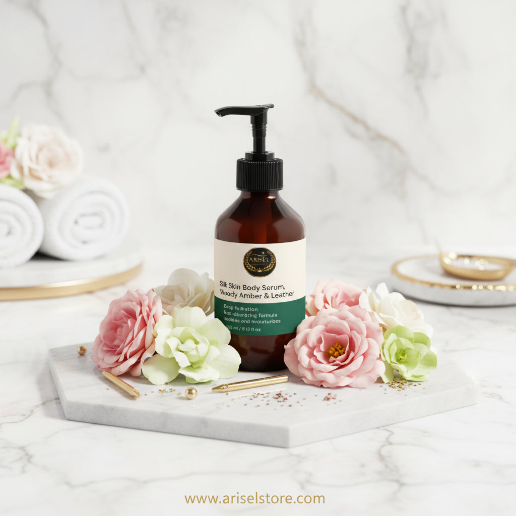 Silk Skin Body Serum, Woody Amber & Leather