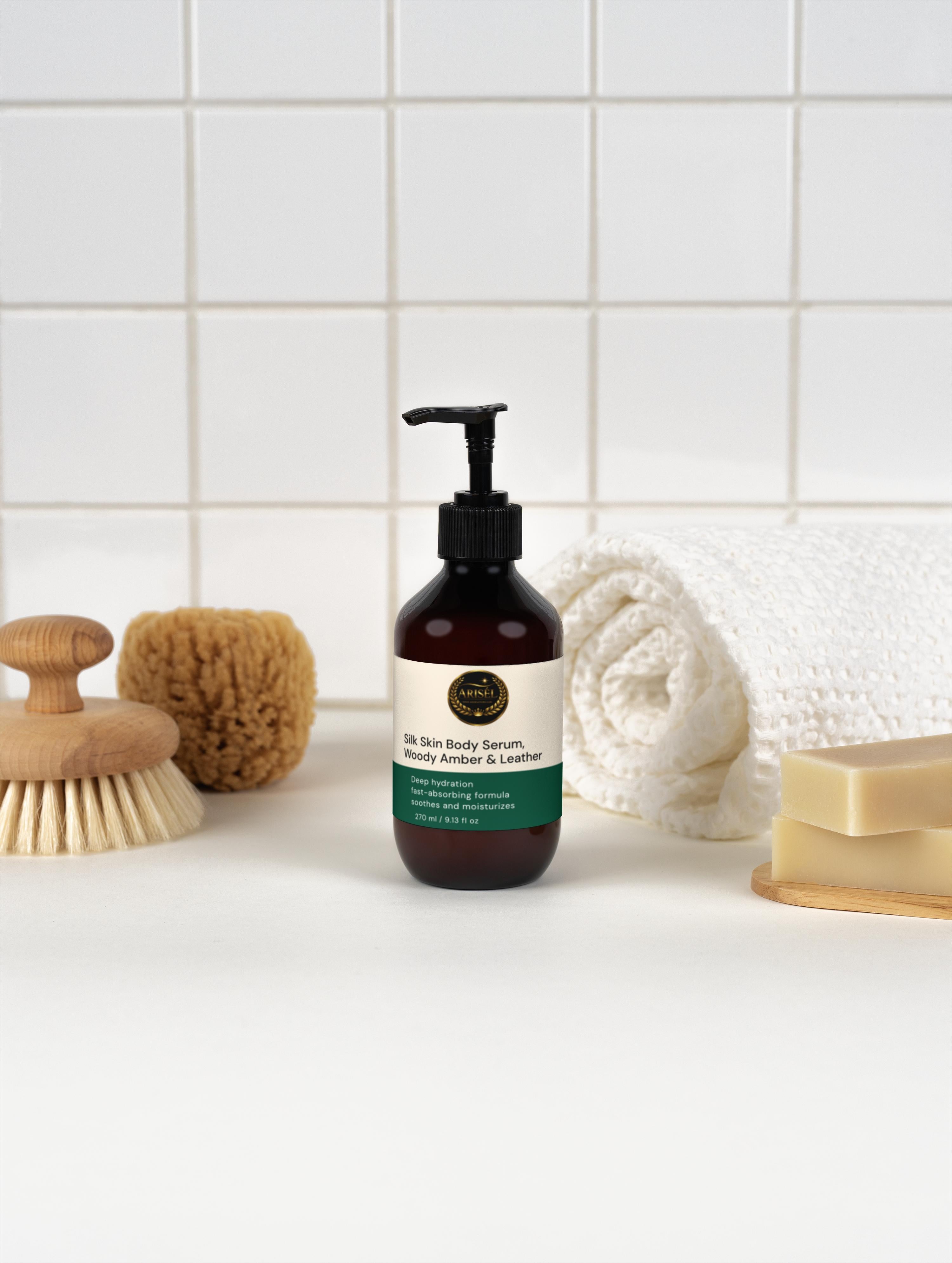 Silk Skin Body Serum, Woody Amber & Leather